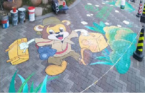 玉林夏季画地面彩绘会遇到的问题