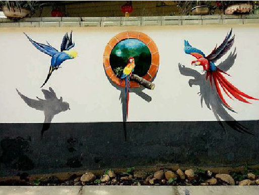 玉林视觉错位-3D墙绘设计