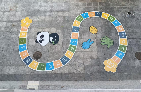 玉林地面游戏彩绘