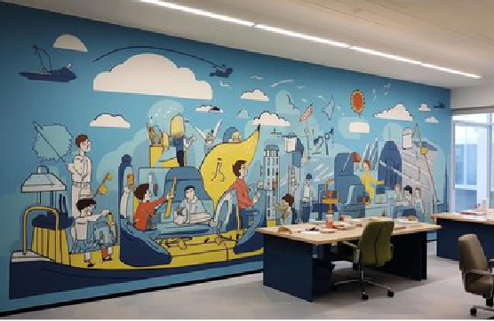 玉林办公室墙绘的特点。