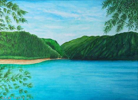 玉林在墙绘中，如何绘画绿水青山？