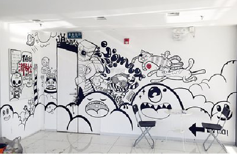 玉林手绘墙并非传统涂鸦。